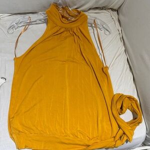 Michael Kors Mustard Yellow Sleeveless Blouse